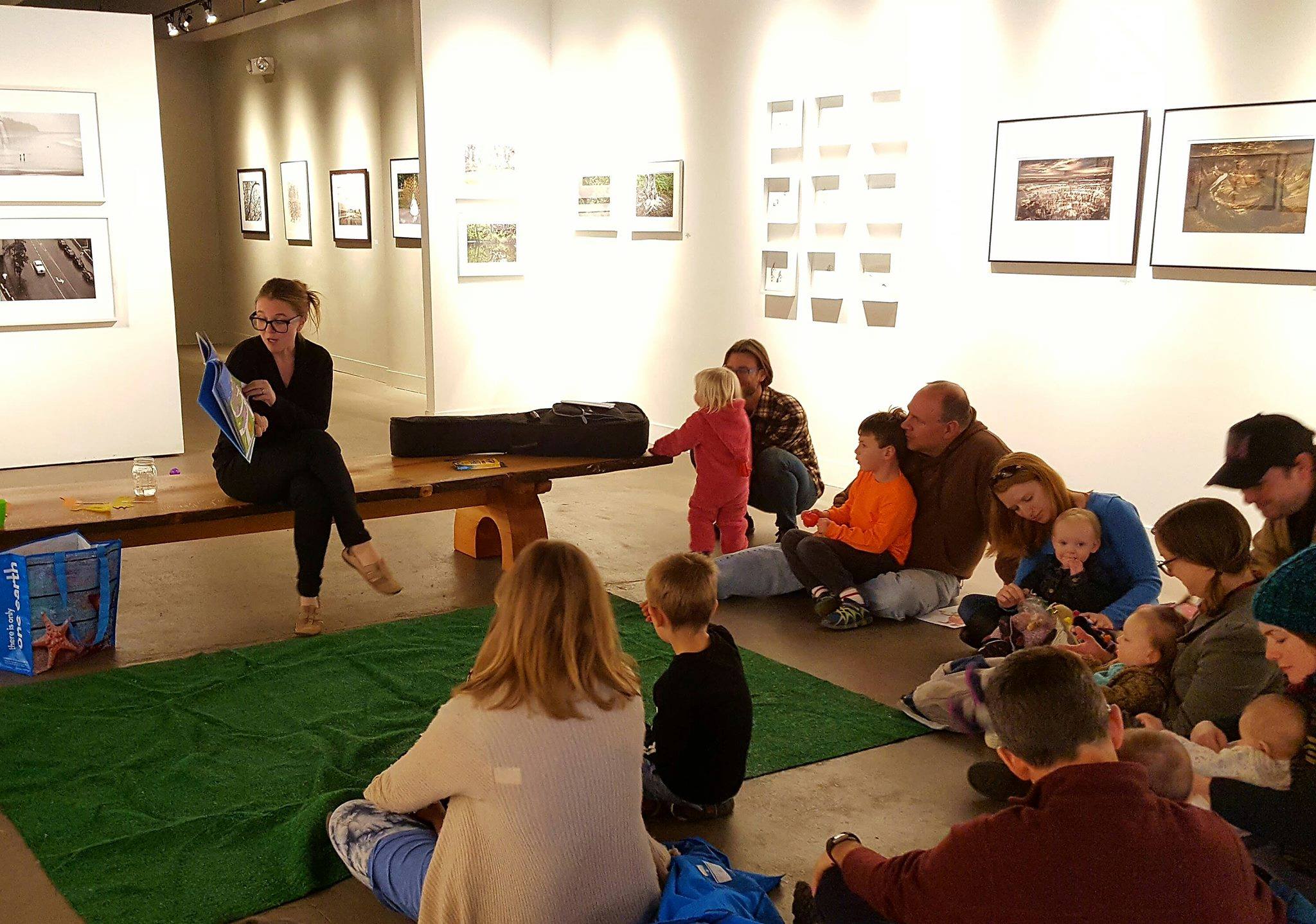 Community members in an art workshop